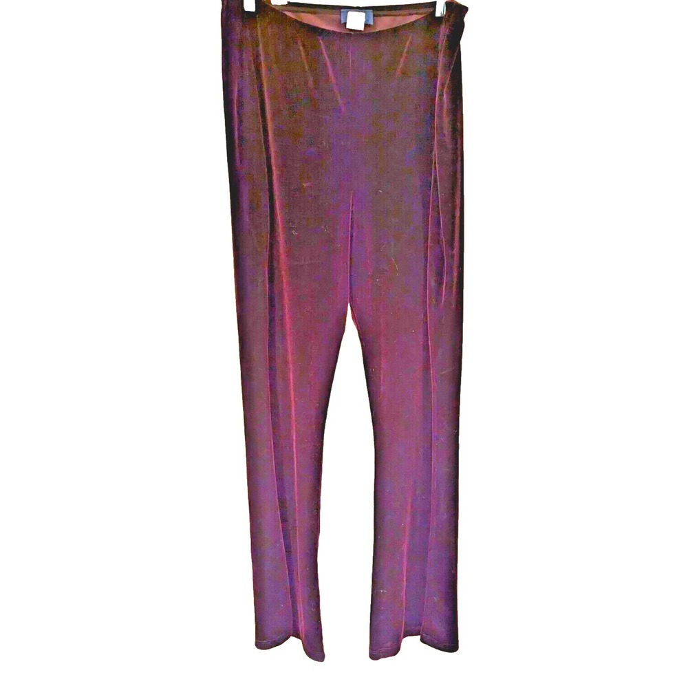 Rag Purple Velour Wide Leg Pull On Pants Purple XL Rock Dark Romance Prince Cozy